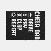 Cheer Dad Drive Pay Clap Repeat Cheerleader Dad Ro Fleece Deken (Voorkant (Horizontaal))