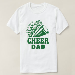Cheer Dad met aangepaste teamnaam en naam van Kind T-shirt