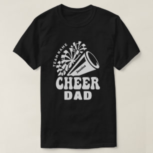 Cheer Dad met aangepaste teamnaam en naam van Kind T-shirt