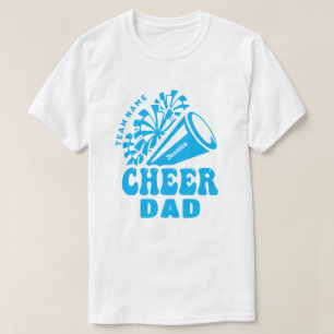 Cheer Dad met aangepaste teamnaam en naam van Kind T-shirt