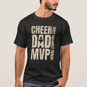 Cheer Dad MVP Cheerleading Vaderdag Cheerleade T-shirt