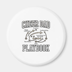 Cheer Dad Playbook Vintage Vector Shirt Ontwerp_1 Magneet