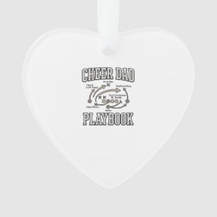Cheer Dad Playbook Vintage Vector Shirt Ontwerp_1 Ornament