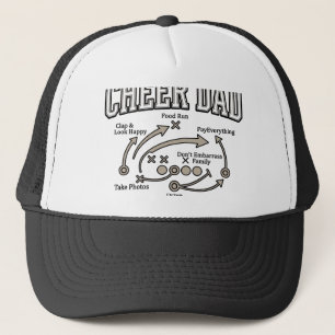 Cheer Dad Playbook Vintage Vector Shirt Ontwerp_1 Trucker Pet