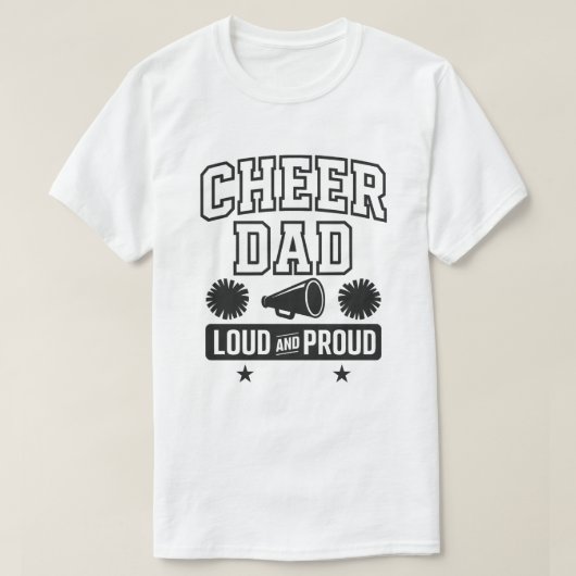 Cheer Dad Shirt Luid en Trots Cheerleading (Design voorkant)