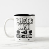 Cheer Dad Shirt Luid en Trots Cheerleading Tweekleurige Koffiemok (Links)