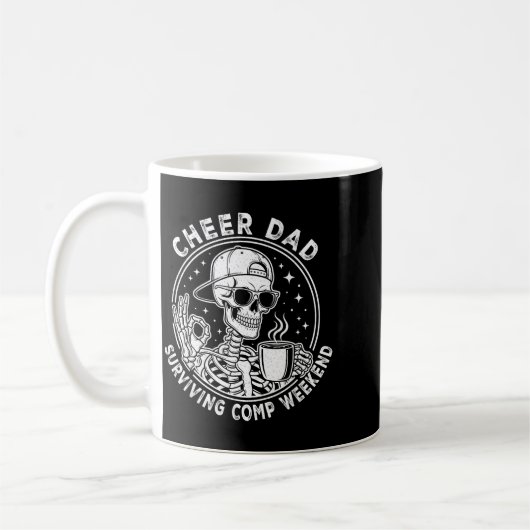 Cheer Dad Surviving Comp Weekend Skeleton Coffee F Koffiemok (Links)