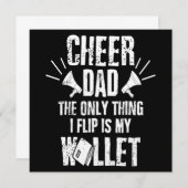 Cheer Dad The Only Thing I Flip Is My Wallet Gift Kaart (Voorkant / Achterkant)
