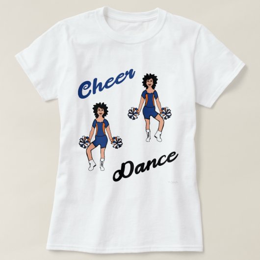 Cheer/Dance T-Shirt (Blue Oranger) (Design voorkant)