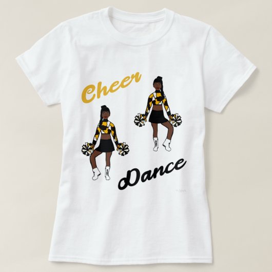 Cheer/Dance T-Shirt (Gele Camo) (Design voorkant)
