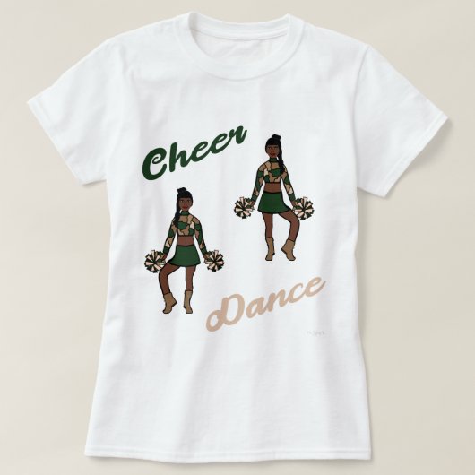 Cheer/Dance T-Shirt Green Camo) (Design voorkant)