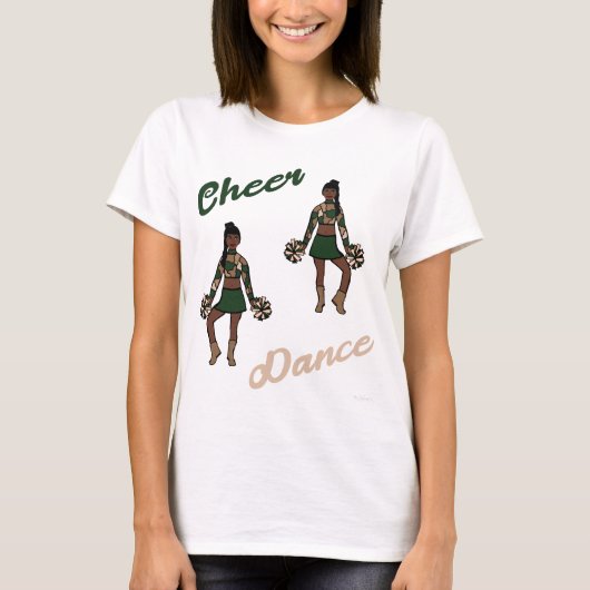 Cheer/Dance T-Shirt Green Camo) (Voorkant)