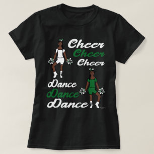 Cheer/Dance T-Shirt (groen wit)