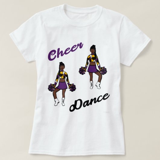 Cheer/Dance T-shirt (paarse camouflage) (Design voorkant)