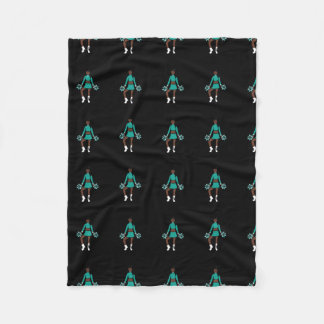 Cheer/Dancer Fleece Blanket Aqua Spark