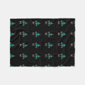 Cheer/Dancer Fleece Blanket Aqua Spark Deken (Voorkant (Horizontaal))