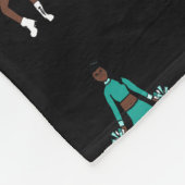 Cheer/Dancer Fleece Blanket Aqua Spark Deken (Hoek)