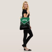 Cheer Dark Green Cheerleader Outfit Tote Bag (Op model)