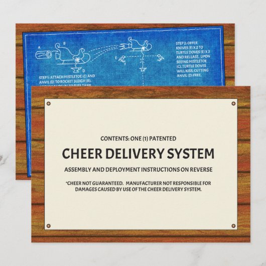 Cheer Delivery System Kaart (Voorkant / Achterkant)