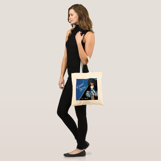 Cheer Diva Blue Cheerleader Tote Bag (Voorkant (model))