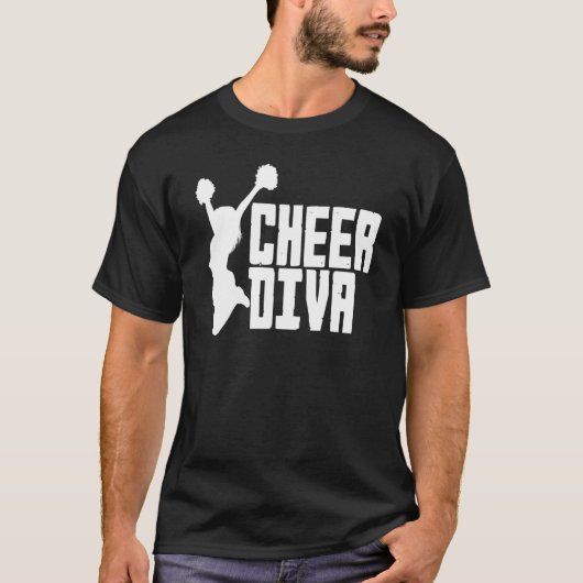 Cheer Diva Cheerleading Cheerleader T-shirt (Voorkant)