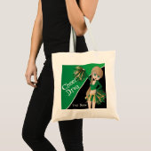 Cheer Diva Green Cheerleader Tote Bag (Voorkant (product))
