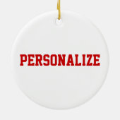 Cheer 📣 💖 Diva Red Cheerleader Girl Keramisch Ornament (Achterkant)