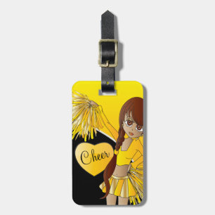 Cheer Diva Yellow Cheerleader Bagagelabel