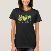 Cheer Drinking Peace Love St Patrick's Day Irish S T-shirt (Voorkant)