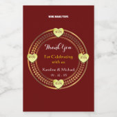 Cheer & Elegant Huwelijksfeest Event Mini Wijn Etiket (Enkel label)