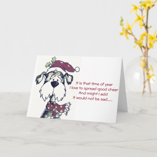 *CHEER* EN HEB EEN *BIERTJE* KERST KAART (Gele Bloem)