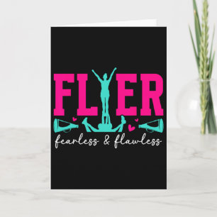 Cheer Flyer Foutloos En Onverschrokken Cheerleadin Kaart