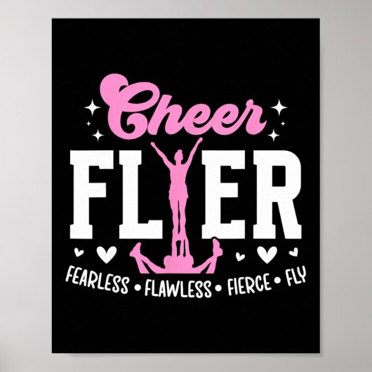 Cheer Flyer Foutloos Fierce Cheerleading Poster (Voorkant)