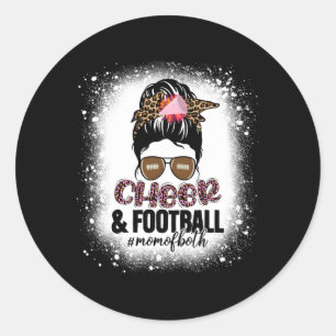 Cheer Football Cheerleading mama van beide Bun Ronde Sticker