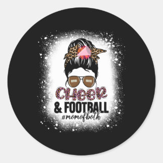 Cheer Football Cheerleading mama van beide Bun Ronde Sticker