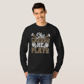 Cheer Football Mom Leopard Pattern Football Cheer  T-shirt (Voorkant volledig)