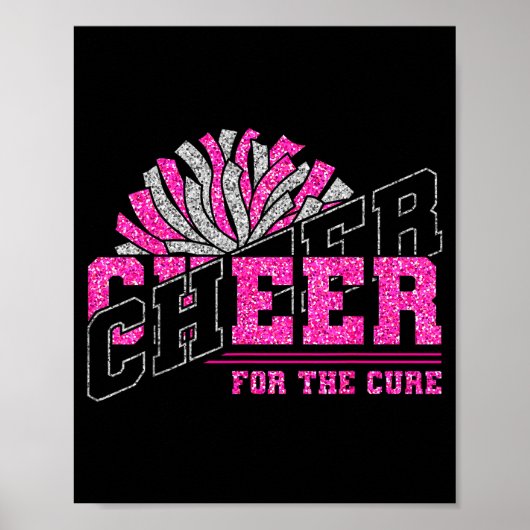 Cheer For The Breast Cancer Awareness Cheer Mom Ma Poster (Voorkant)