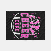 Cheer For The Breast Cancer Awareness Cheerleader  Fleece Deken (Voorkant (Horizontaal))