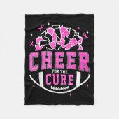 Cheer For The Breast Cancer Awareness Cheerleader  Fleece Deken (Voorkant)