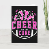 Cheer For The Breast Cancer Awareness Cheerleader  Kaart (Voorkant)