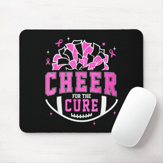 Cheer For The Breast Cancer Awareness Cheerleader  Muismat (Met muis)