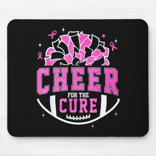 Cheer For The Breast Cancer Awareness Cheerleader  Muismat (Voorkant)