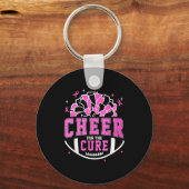 Cheer For The Breast Cancer Awareness Cheerleader  Sleutelhanger (Voorkant)