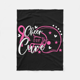 Cheer For The Cure Cheer Roze Voetbalhelm Vrouwen Fleece Deken