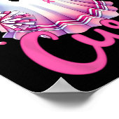 Cheer for the Cure Cheerleader borstkanker Hallo Poster (Hoek)