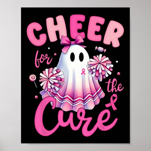 Cheer for the Cure Cheerleader borstkanker Hallo Poster (Voorkant)
