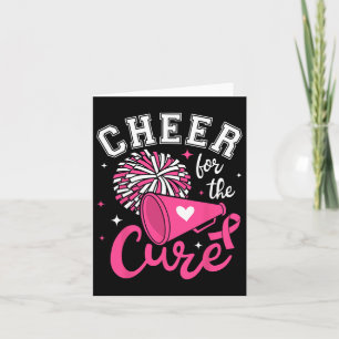 Cheer for the Cure Schattige Cheerleader Pink Ribb Kaart