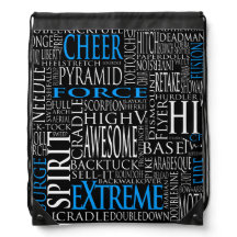 Cheer Force eXtreme Word Cloud Drawstring Backpack