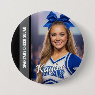 Cheer Foto Pin Cheerleader Team Spirit Knop Ronde Button 7,6 Cm