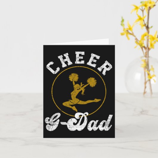 Cheer G Dad Cheerleading Lover Vaders Dag Kaart (Gele Bloem)